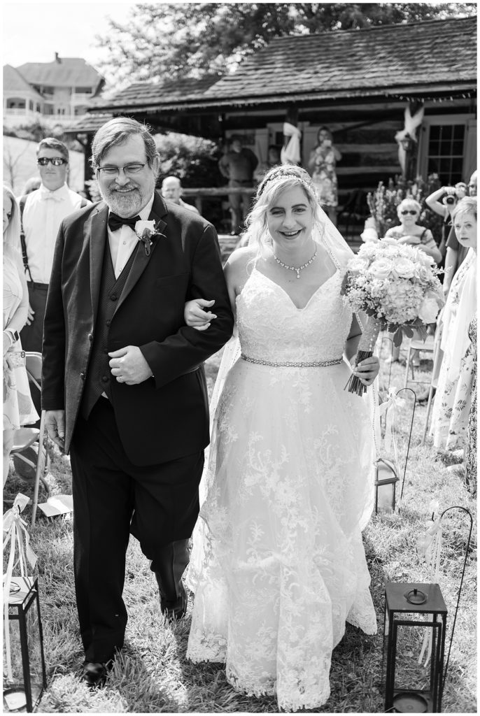 Bride and Father walking down the aisle