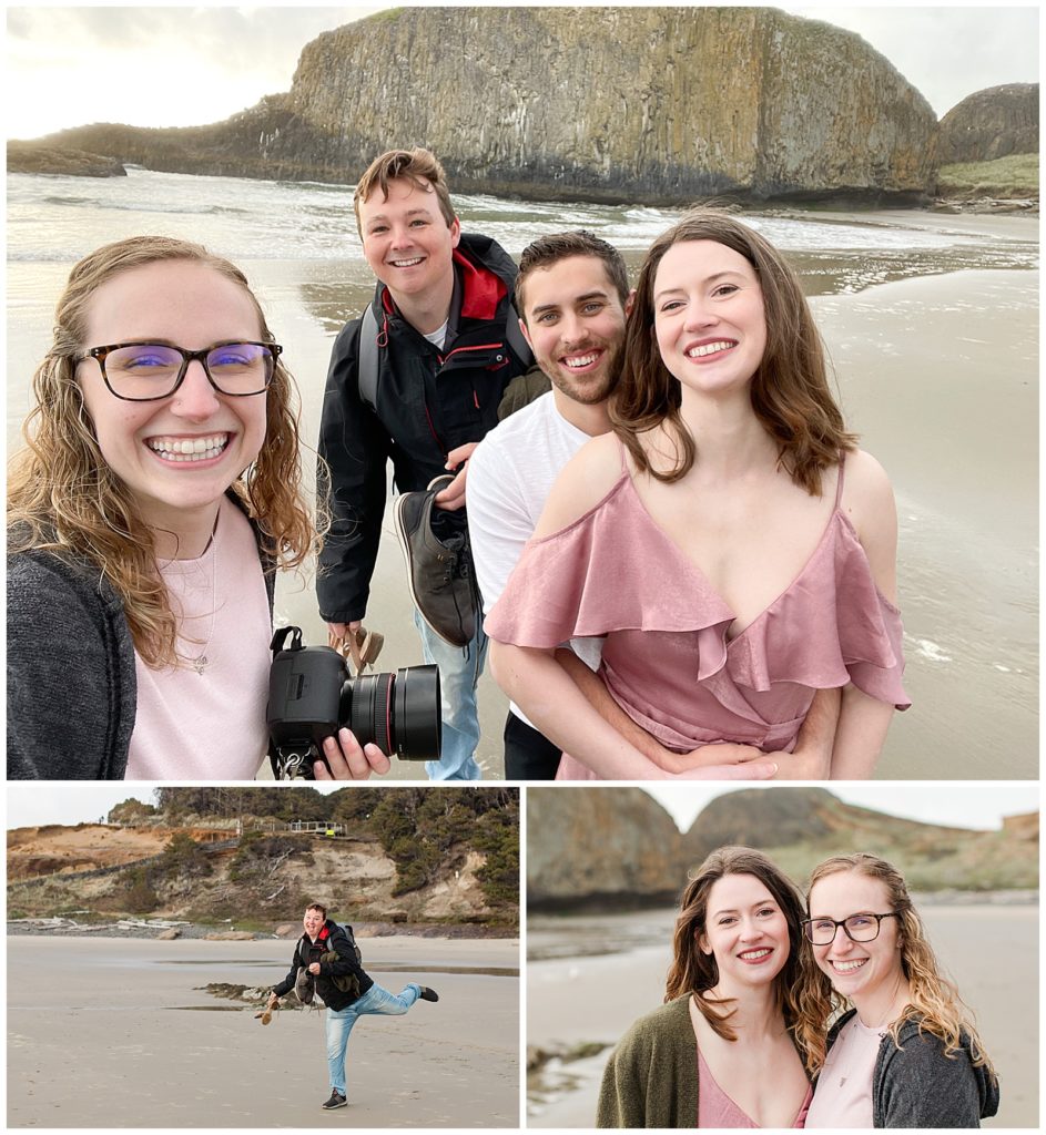 Monica & Ric Oregon Coast Engagement Selfie 