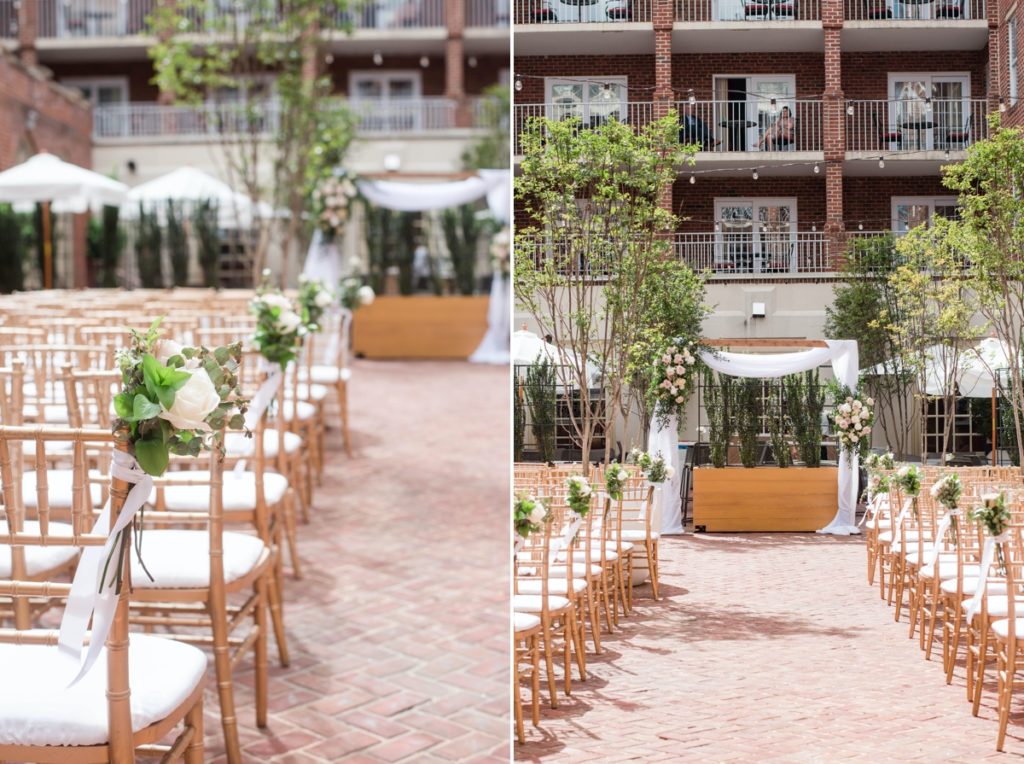 Pictures of the venue before the guests arrived, wedding photography done in Alexandria Virginia.